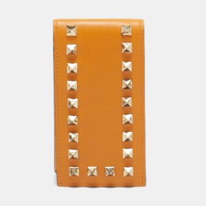 Valentino Mustard Leather Rockstud iPhone Flip Case