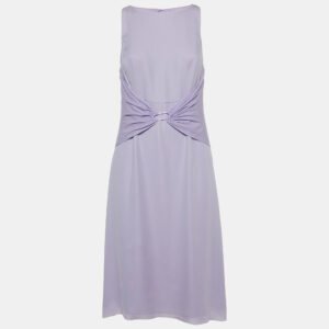 Valentino Light Purple Crepe Sleeveless Midi Dress M