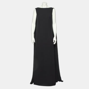 luxury-women-valentino-used-clothes-p949485-008 Valentino Black Silk Crepe Sleeveless Maxi Dress M