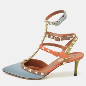 Valentino Multicolor Leather Rockstud Pumps Size 39