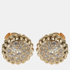 Van Cleef & Arpels 18k Yellow Gold Perlee Earrings