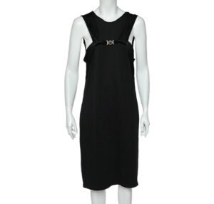 Versace Collection Black Knit Sleeveless Shift Dress M