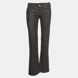 Versace Jeans Couture Black Embroidered Denim Jeans M Waist 30"