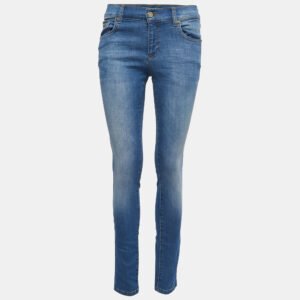 Versace Jeans Blue Washed Denim Skinny Jeans S Waist 28"
