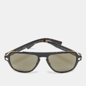 Versace Dark Brown Mirrored MOD. 2199 Medusa Frame Square Sunglasses