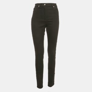 Versace Black Embroidered Denim Skinny Jeans M Waist 28"