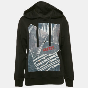 Versus Versace x Zayn Black Printed Cotton Knit Hoodie S