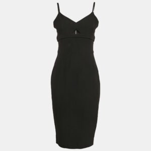 Victoria Beckham Black Cut-Out Detail Sleeveless Dress M