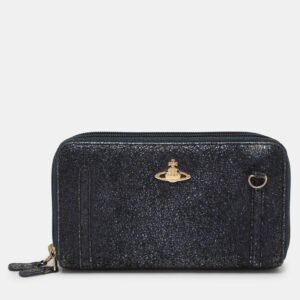 Vivienne Westwood Metallic Suede Double Zip Wallet