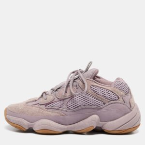 Adidas x Yeezy Purple Mesh and Suede Boost Yeezy 500 Soft Vision Sneakers Size 39.5