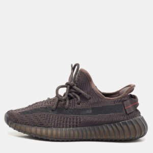 Yeezy x Adidas Black Knit Fabric Boost 350 V2 Black Non-Reflective Sneakers Size 38 2/3