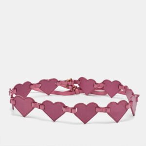 Yves Saint Laurent Pink Heart Chain Belt 100CM