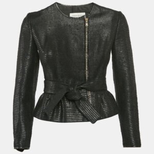 Yves Saint Laurent Vintage Black Textured Wool Blend Jacket S