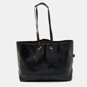 Roberto Cavalli Burgundy Croc Embossed Leather Mini Roar Top Handle Bag