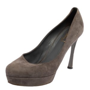 Yves Saint Laurent Grey Suede Pumps Size 40