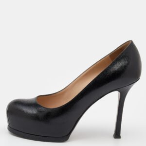 Yves Saint Laurent Black Leather Tribtoo Platform Pumps Size 36