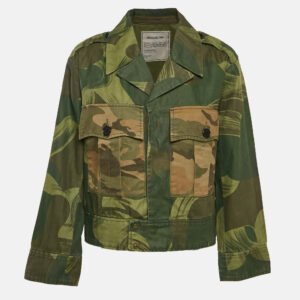 Zadig & Voltaire Green Camou Print Cotton Blend Kaleno Jacket S