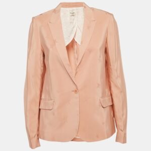 Zadig & Voltaire Pink Star Jacquard Single Breasted Victor Deluxe Blazer S