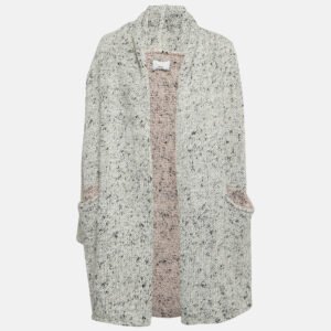 Zadig & Voltaire Grey Wool Blend Open Front Long Cardigan XS/S