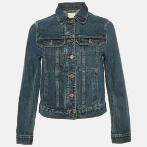 Zadig & Voltaire Blue Denim Button Front Kioky Art Jacket M