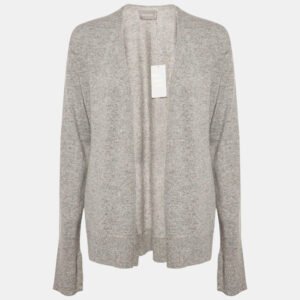Zadig & Voltaire Grey Textured Cashmere Daphnee Cardigan L