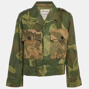 Zadig & Voltaire Military Green Camouflage Cotton Blend Kaleno Jacket XS