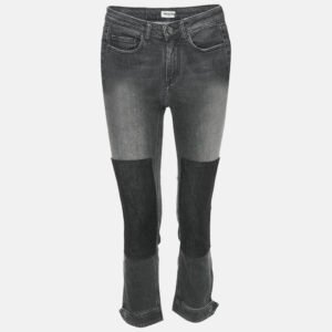 Zadig & Voltaire Grey Denim Skinny Eva Patch Jeans S Waist 25"