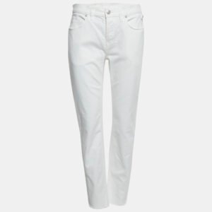 Zadig & Voltaire White Denim David Crop Jeans L Waist 31"