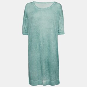 luxury-women-zadig-and-voltaire-used-clothes-p961609-003 Zadig & Voltaire Mint Green Overdye Lace Knit Mini Dress S
