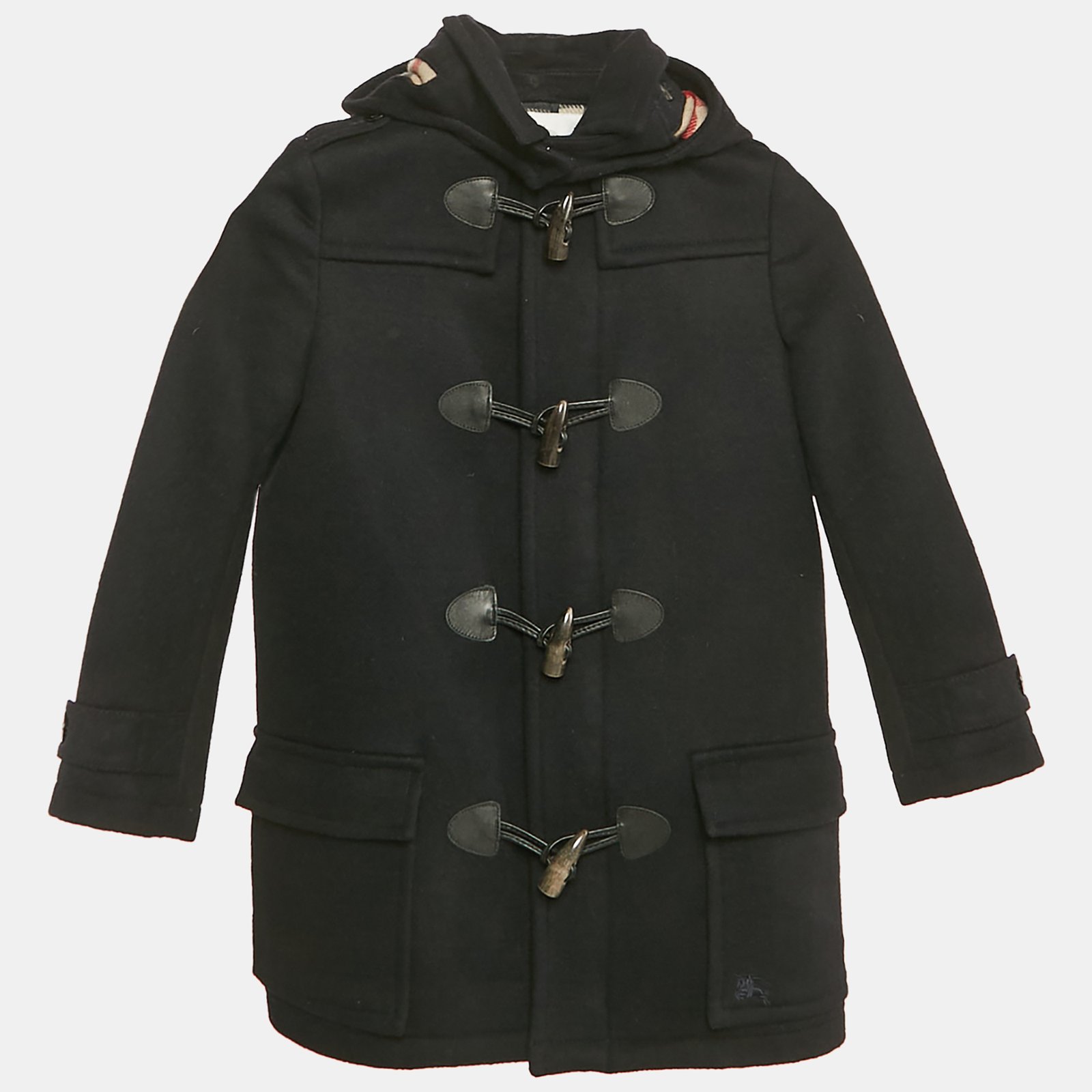 burberry children navy blue wool felt duffle coat 14 yrs