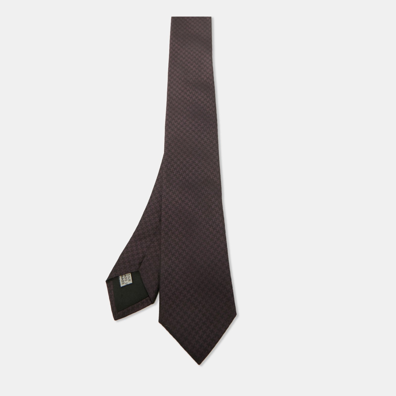 dior purple/black patterned silk skinny tie