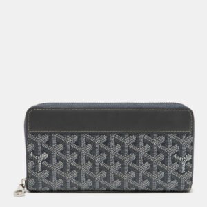 goyard grey goyardine coated canvas and leather matignon gm wallet