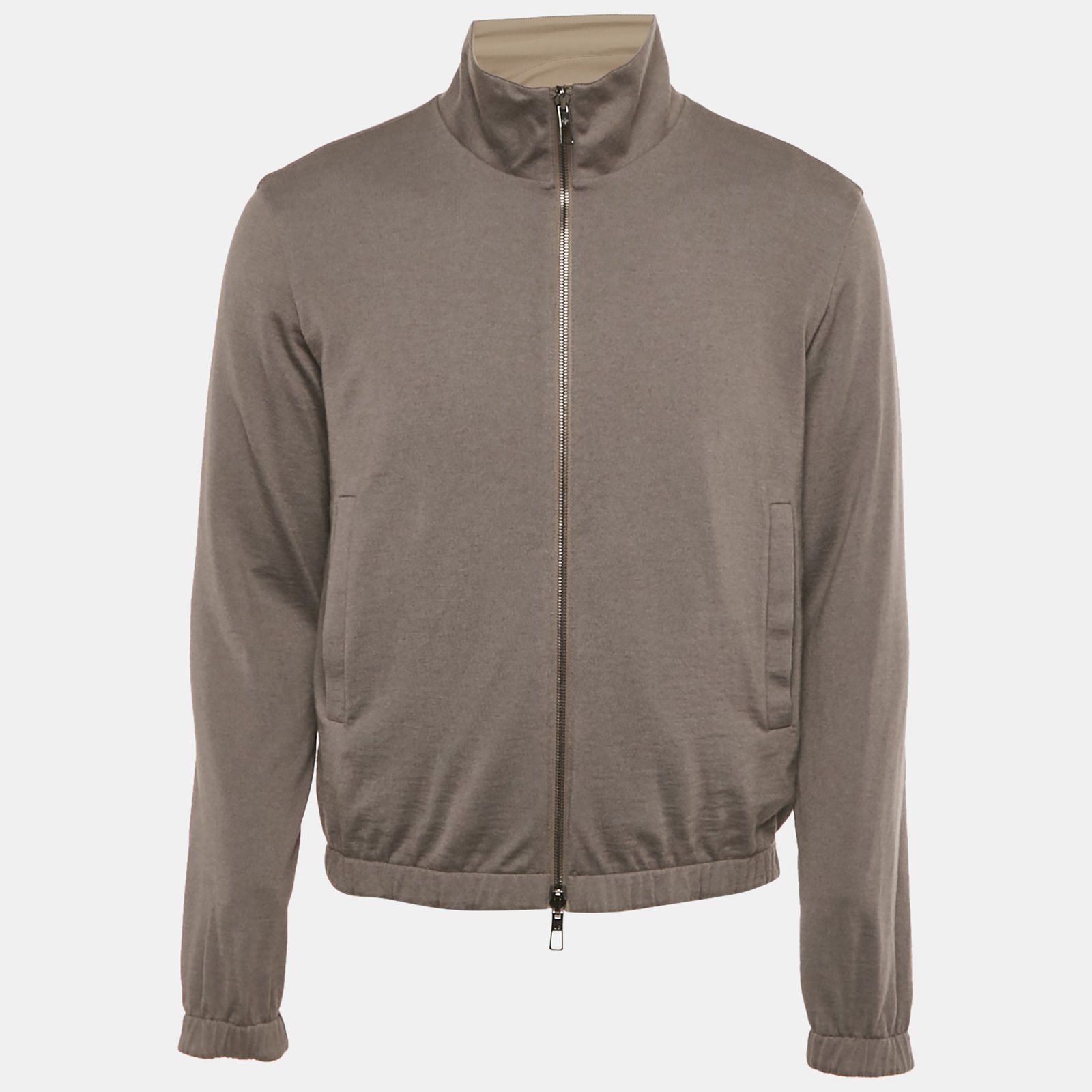 luxury-men-loro-piana-used-clothes-p1209630-002.jpg loro piana grey/green nylon and cashmere reversible windmate jacket s