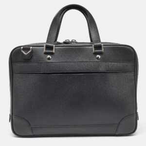 louis vuitton black leather alexander briefcase