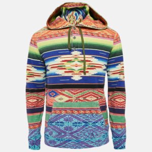 polo ralph lauren multicolor printed cotton serape hoodie s