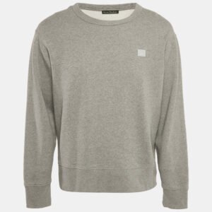 acne studios grey cotton crewneck sweatshirt l