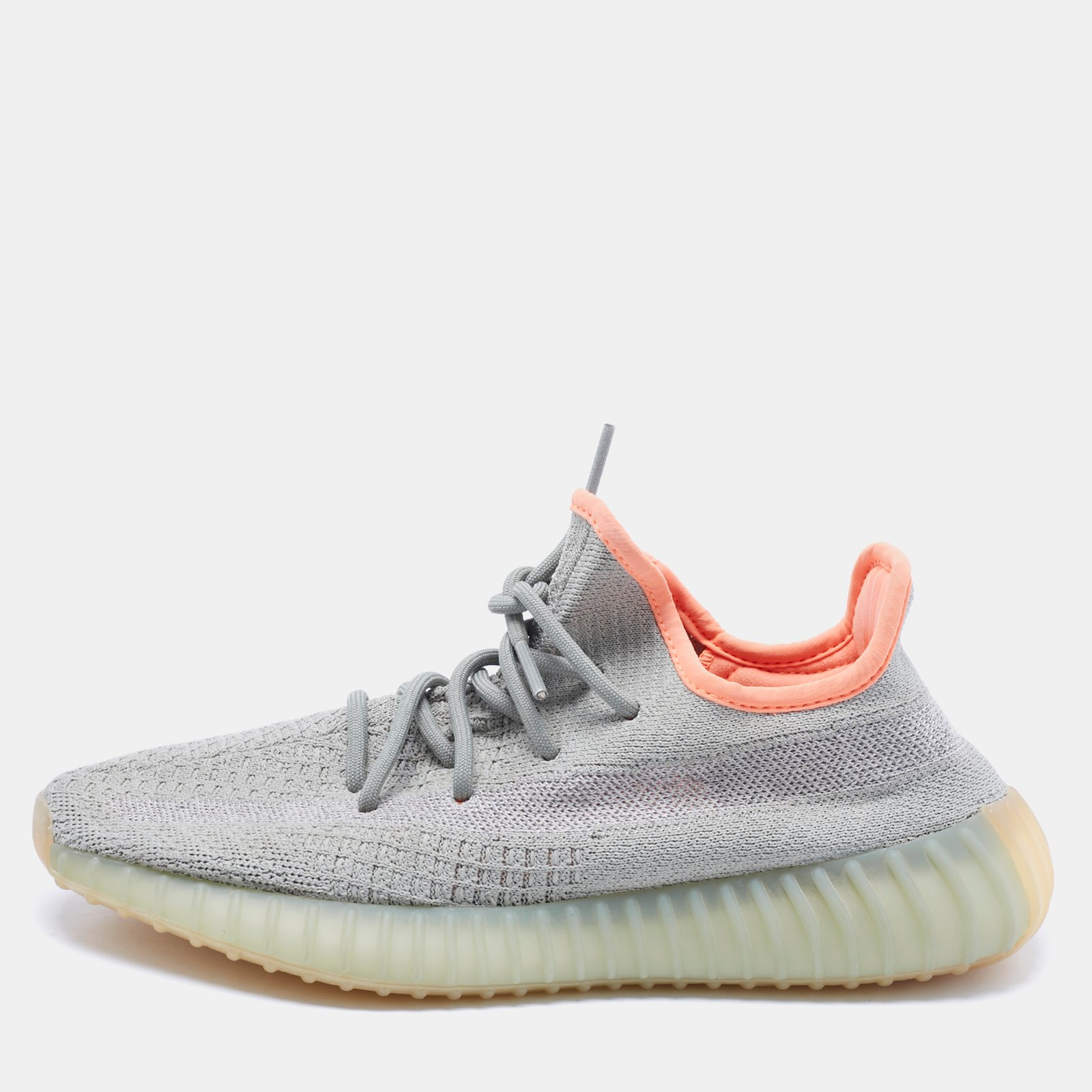 yeezy x adidas green knit fabric boost 350 v2 desert sage sneakers size 42