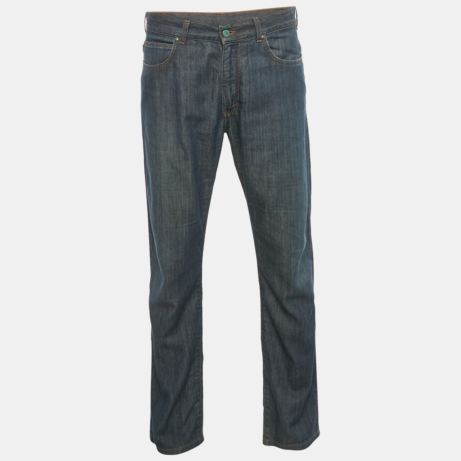 zegna sport dark blue denim jeans m waist 34 "