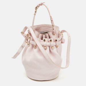 alexander wang light pink textured leather diego bucket bag
