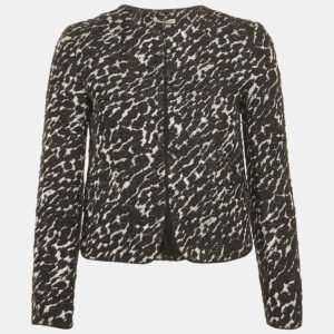 alice + olivia black lurex tweed jacket xs