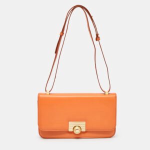 bottega veneta orange leather bv classic shoulder bag