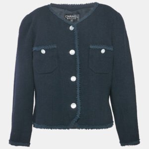 luxury-women-chanel-used-clothes-p1169278-002-2.jpg chanel vintage navy blue wool buttoned jacket l