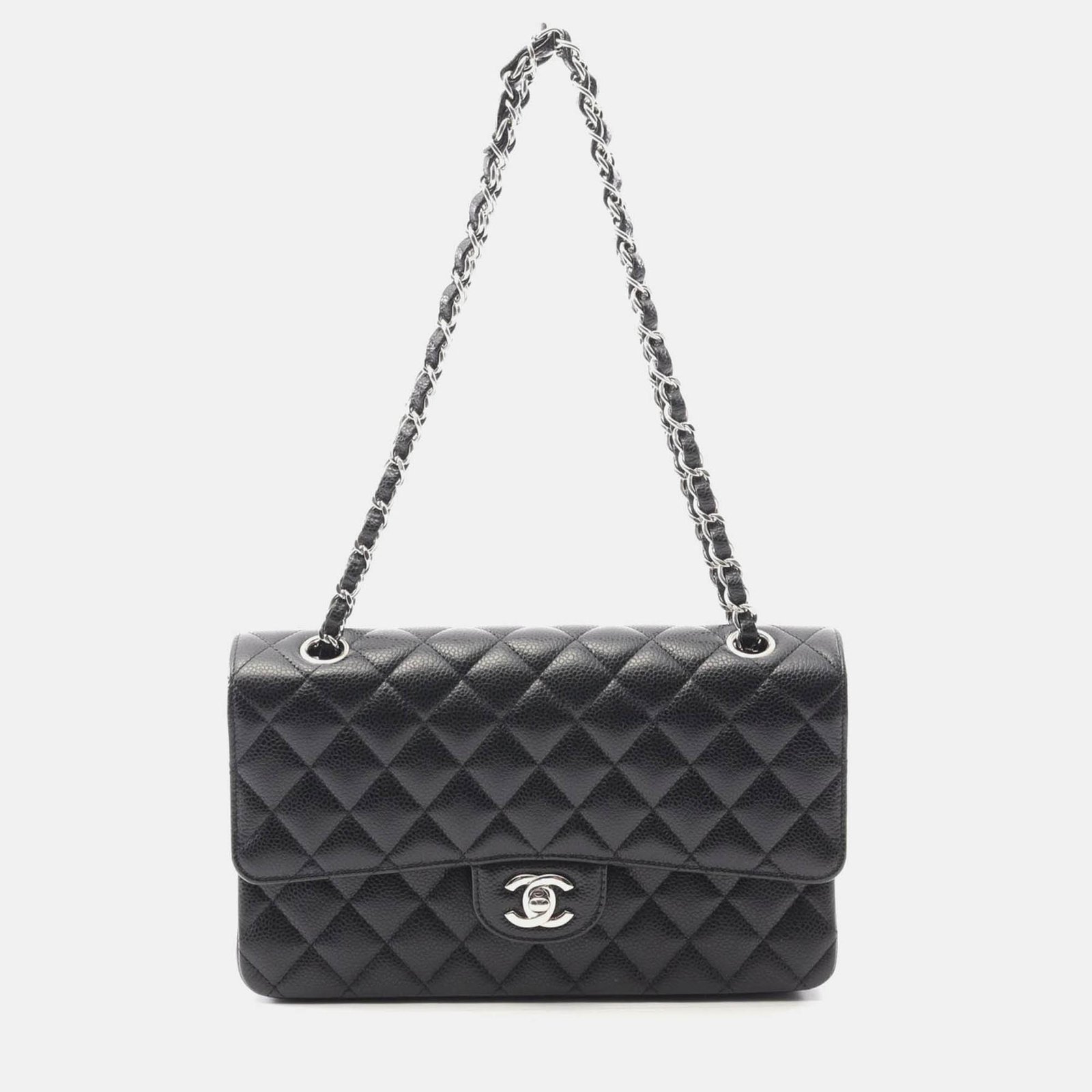 chanel coco matelasse black calfskin w flap shoulder bag