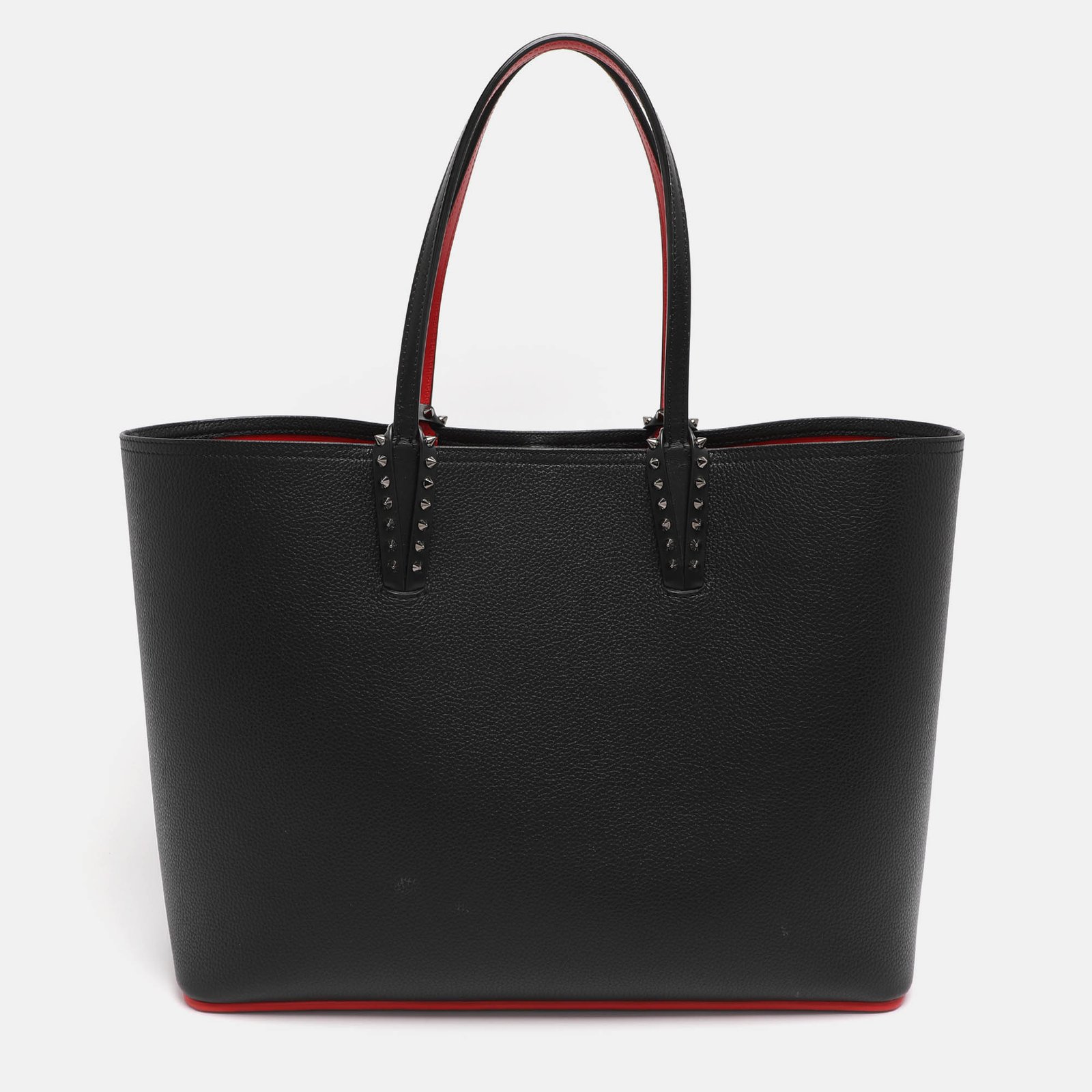 christian louboutin black leather cabata tote