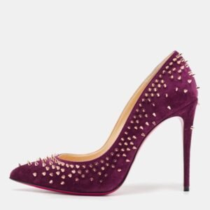 christian louboutin purple suede escarpic pumps size 37