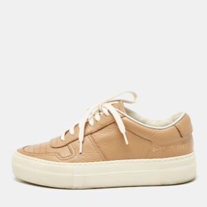 common projects tan leather bball super sneakers size 35