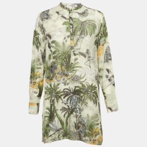 luxury-women-dior-used-clothes-p1164492-004-2.jpg christian dior green printed cotton voile tunic top m