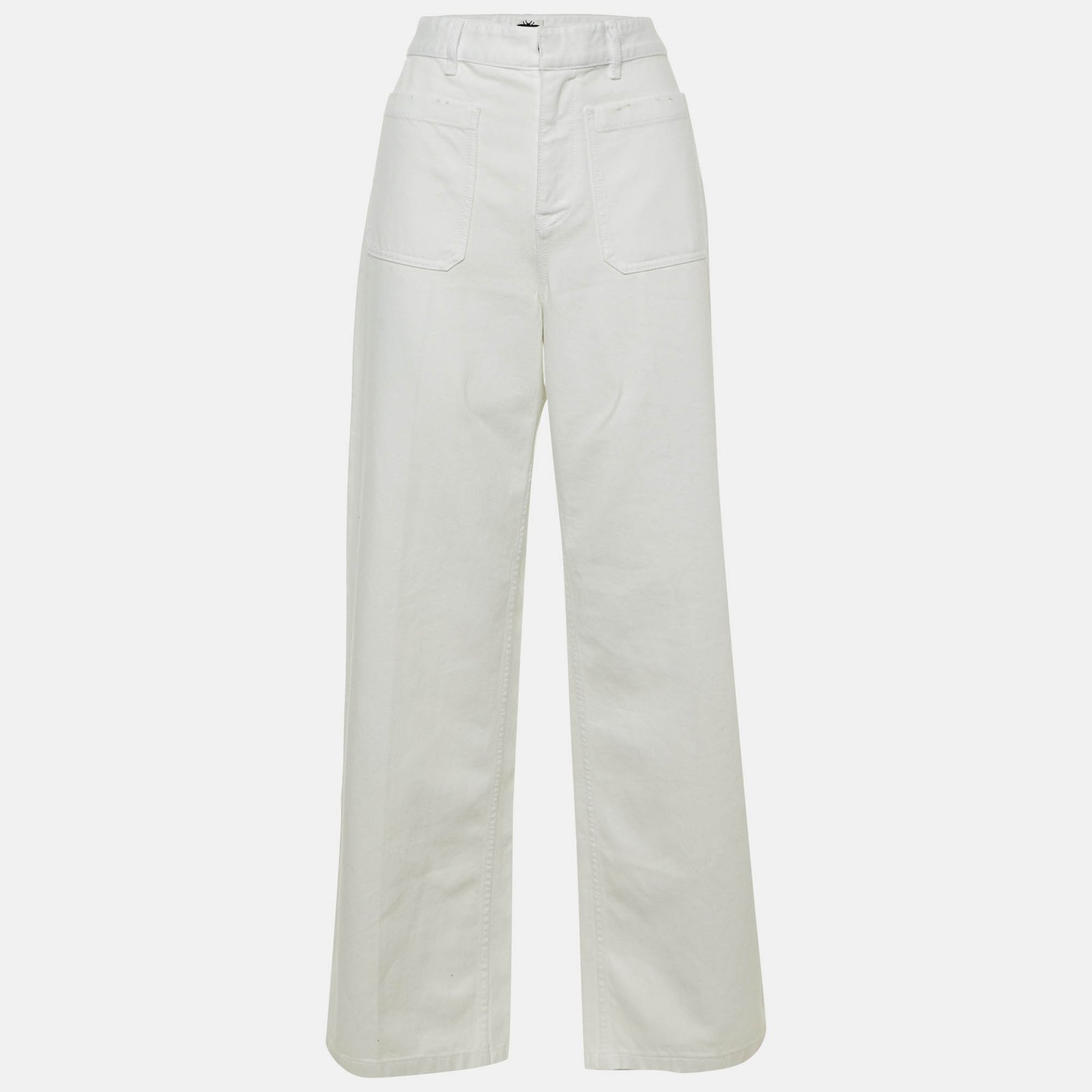 dior white denim wide leg jeans m/waist 29"