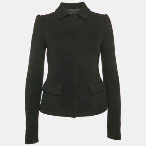 dolce & gabbana vintage black felt wool jacket m