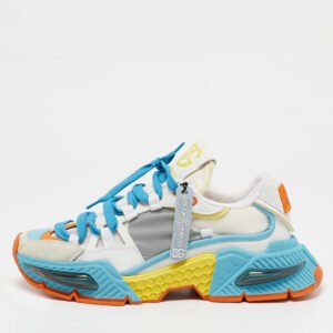 dolce & gabbana multicolor neoprene and suede airmaster sneakers size 40